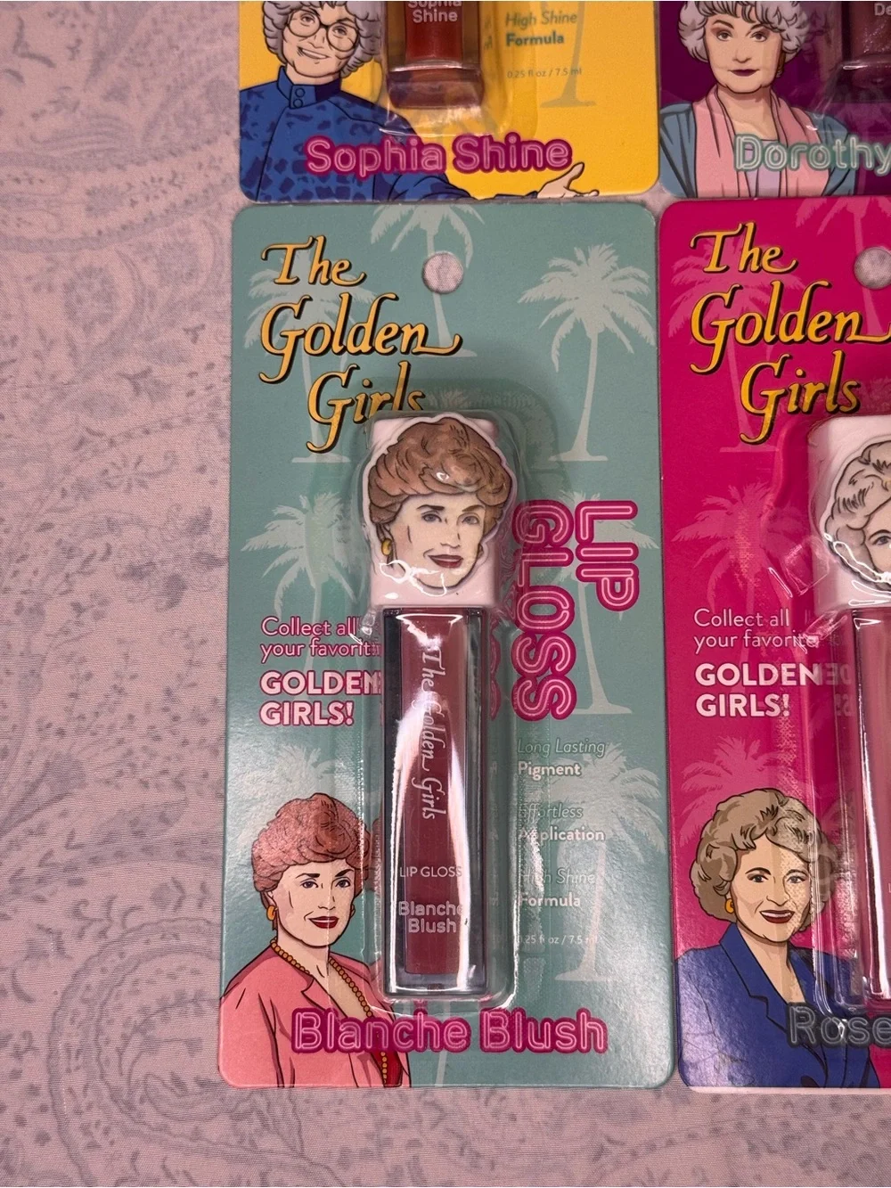 The Golden Girls Lip Gloss Set - Sophia, Dorothy, Rose & Blanche
